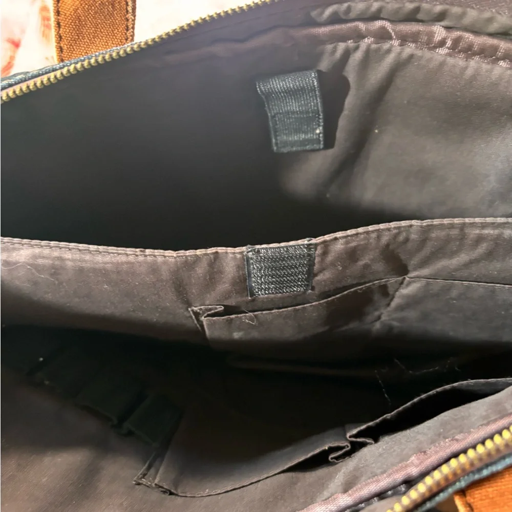 Vintage Lucky Brand Denim and Leather Messenger Bag